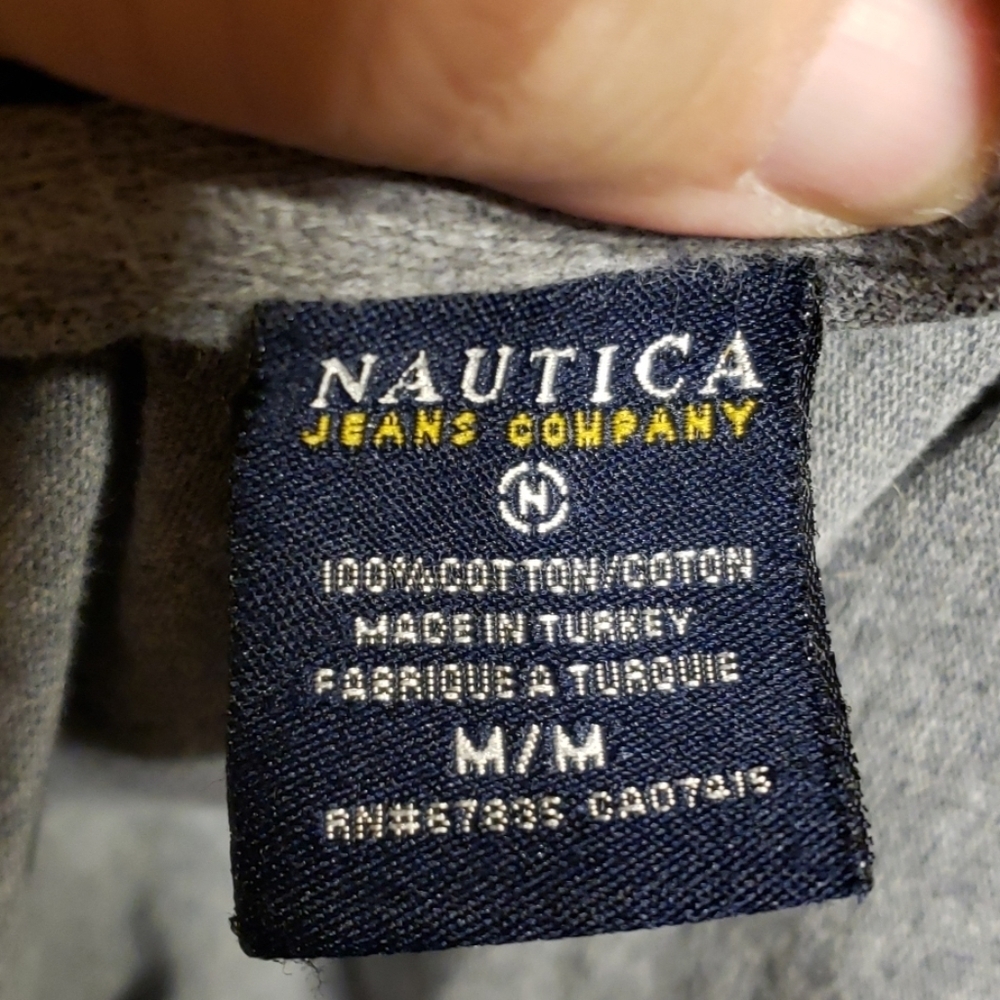 Nautica jeans grey and navy polo with patch - Picture 5 of 5